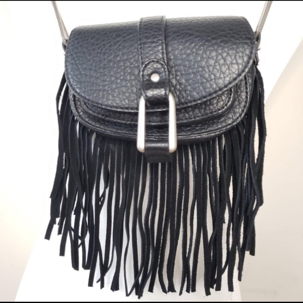 Dolce Vita black, fringe purse